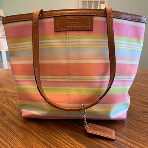 Coach - stripped tote